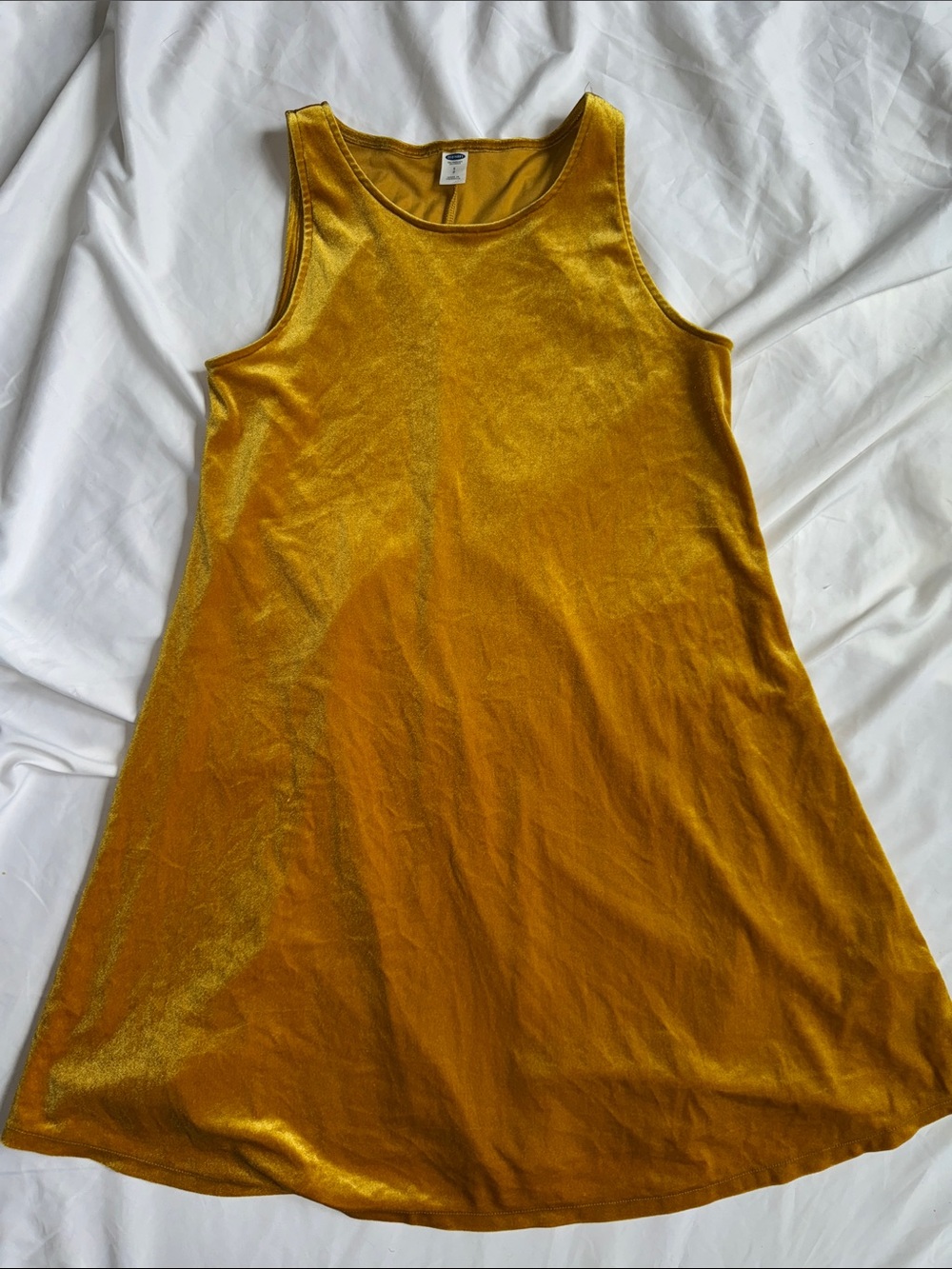 Golden Velvet Tank Dress Cottagecore